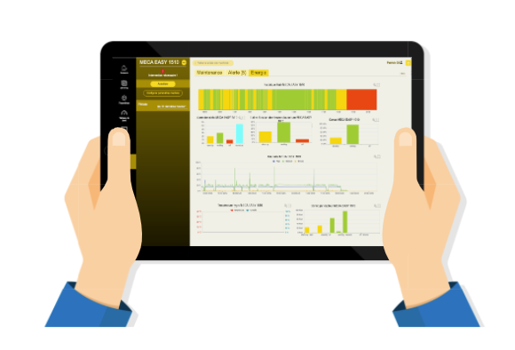 tablette avec tableau de bord dynamique NREase